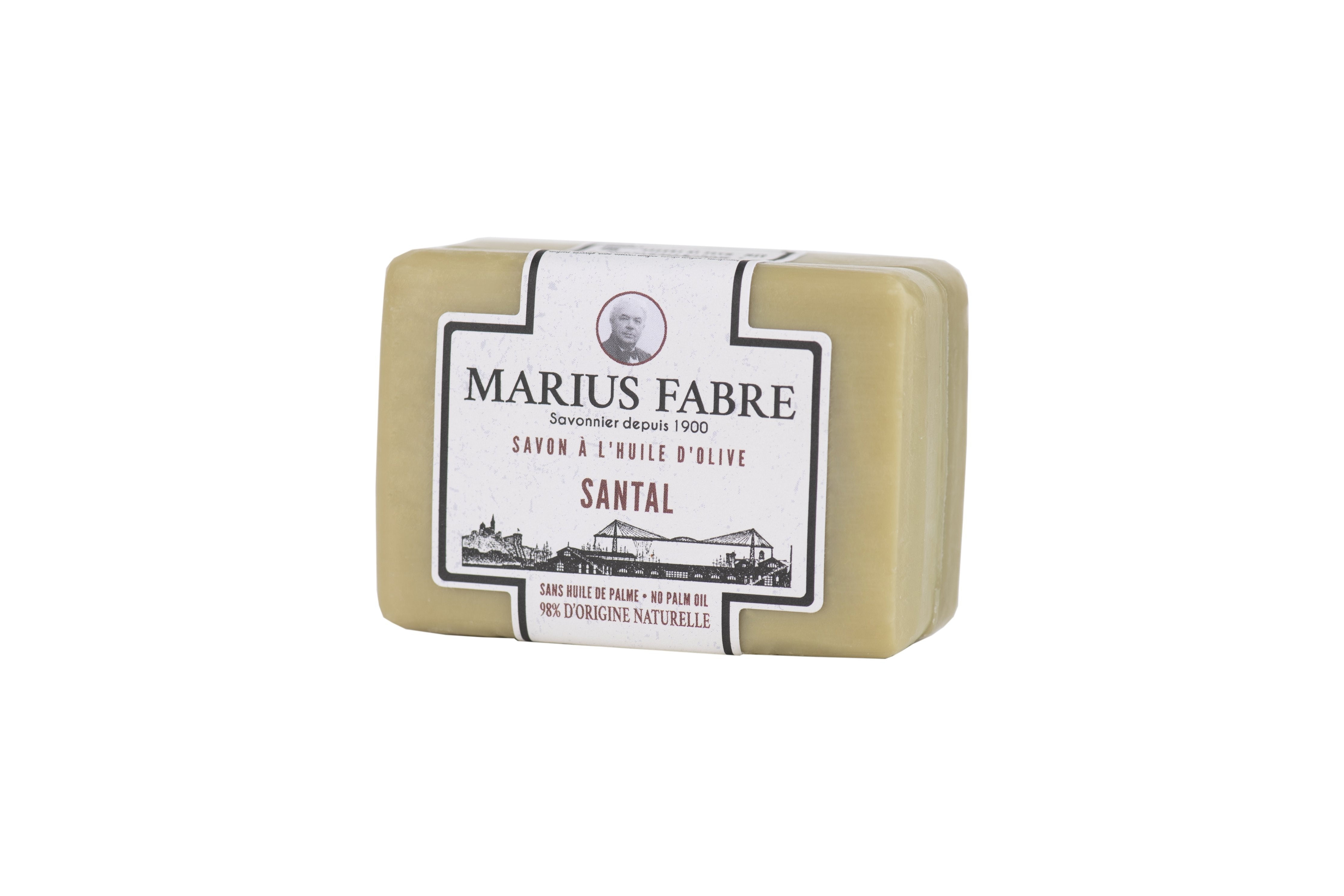 Marius Fabre Scented Soap Bar Set of 3 (3 x 100g ) No-Coloring Natural Ingredients, Certified Palm Oil Free Sandalwood