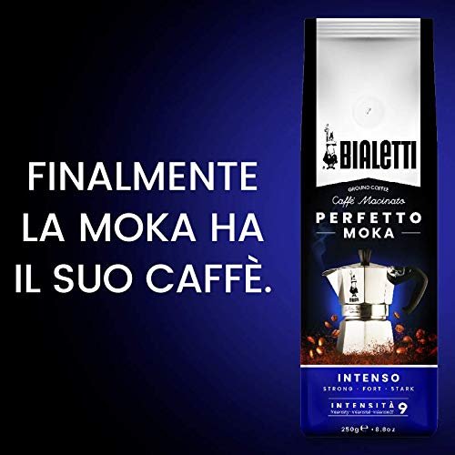 Bialetti Perfetto Moka Ground Coffee | Aroma-Saving Valve | 8.8 oz