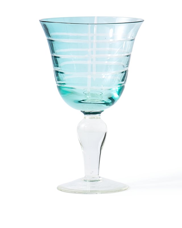 PolsPotten Aqua Cuttings Multicolor Wine Glass