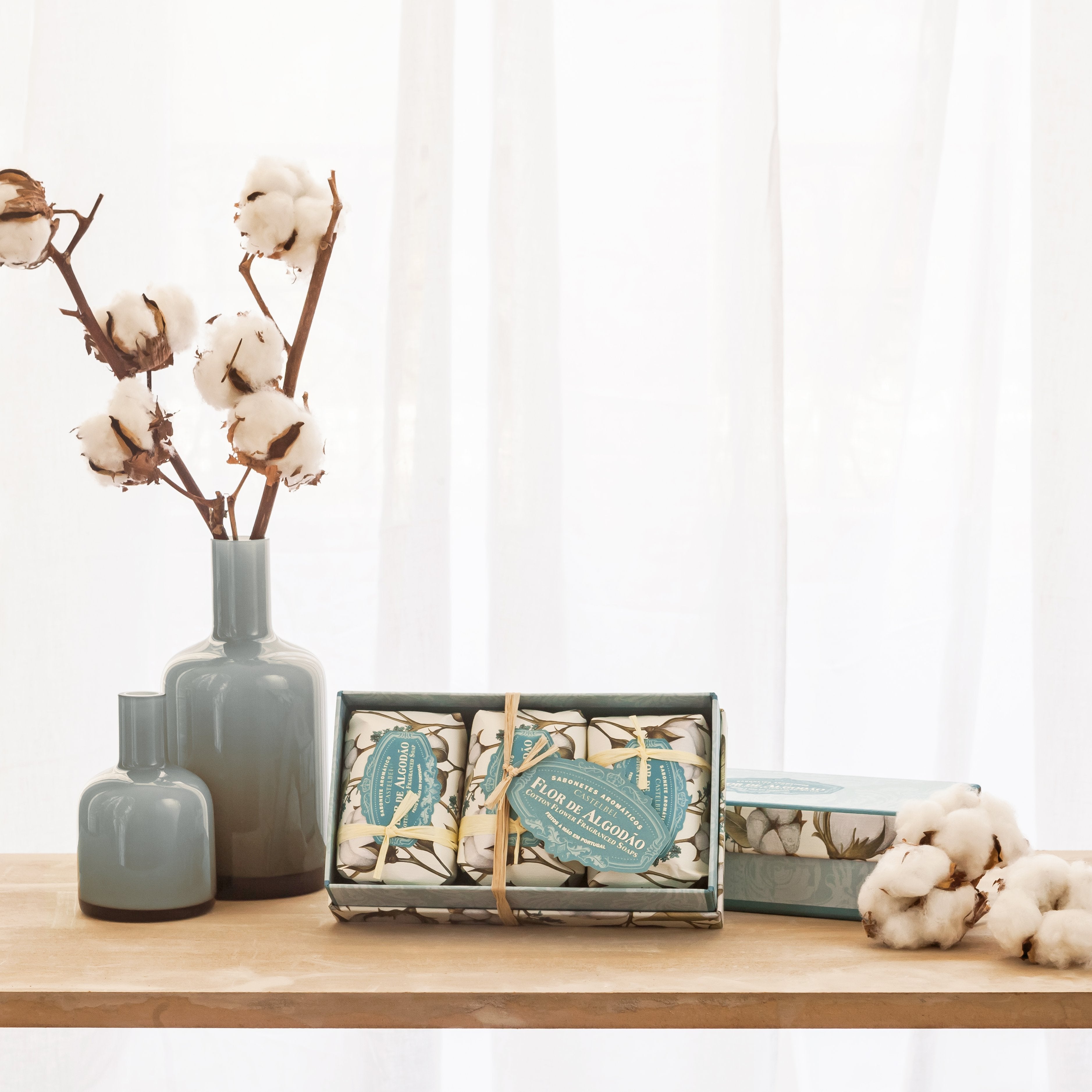 Castelbel Cotton Flower Bar Soap Gift Set of 3