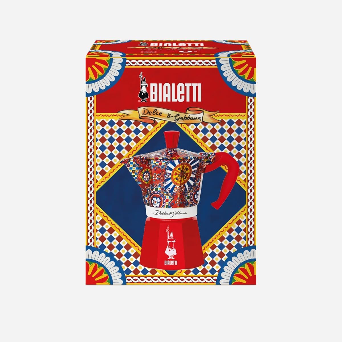 Bialetti Dolce&Gabbana Moka Express Sicilian Cart 3 Cup – Limited Edition