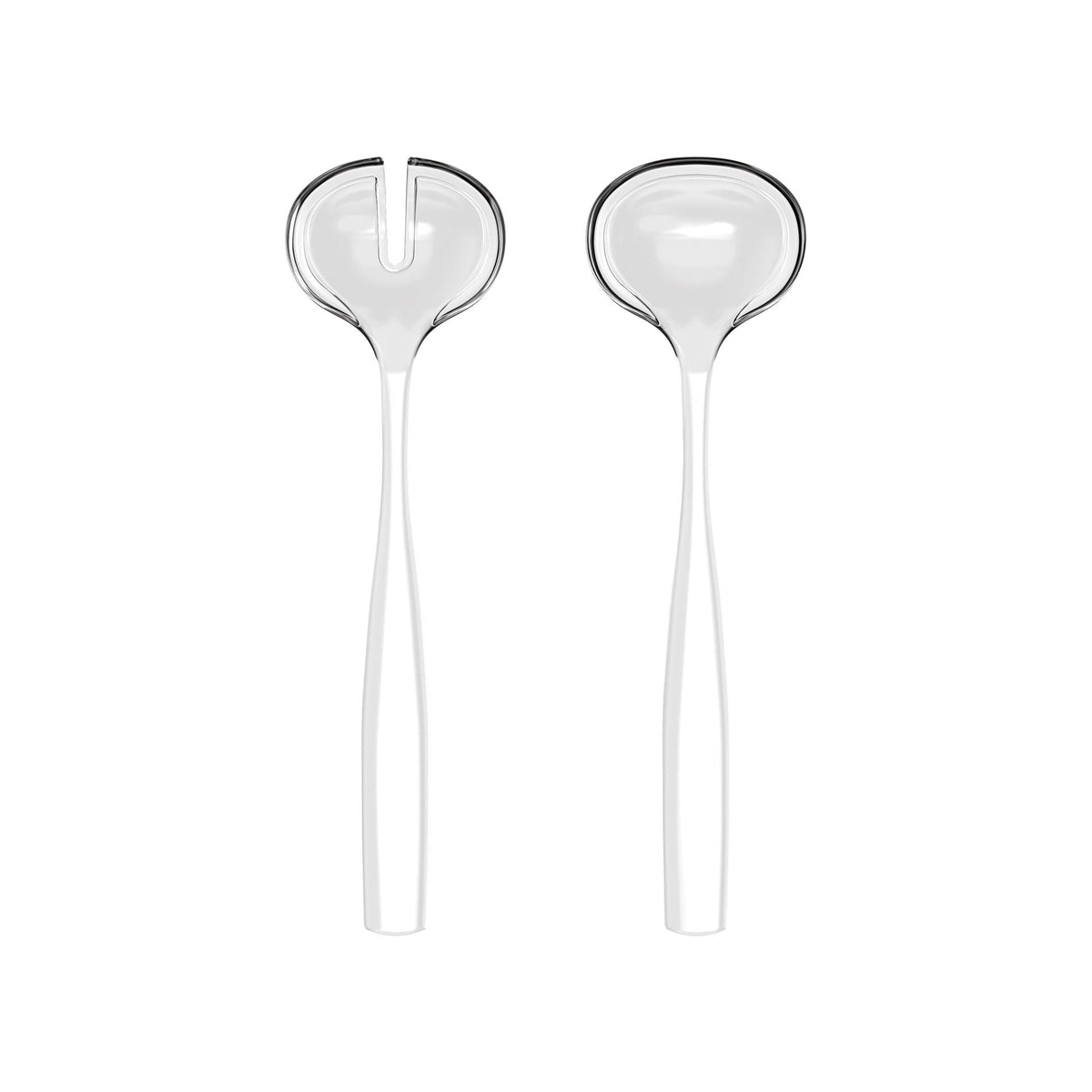 Guzzini Dolcevita Salad Server White Mother-of-Pearl Serving Set (2 Pieces) Bio-Based Plastic