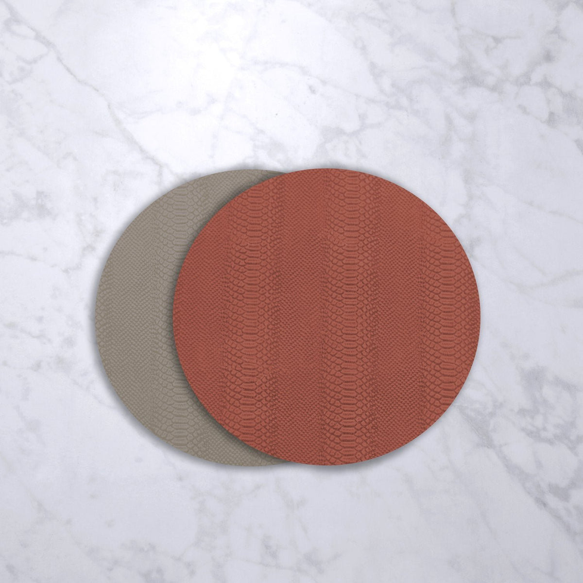 Beatriz Ball VIDA Croc Reversible Round Placemats | Set of 4 | 15.5"
