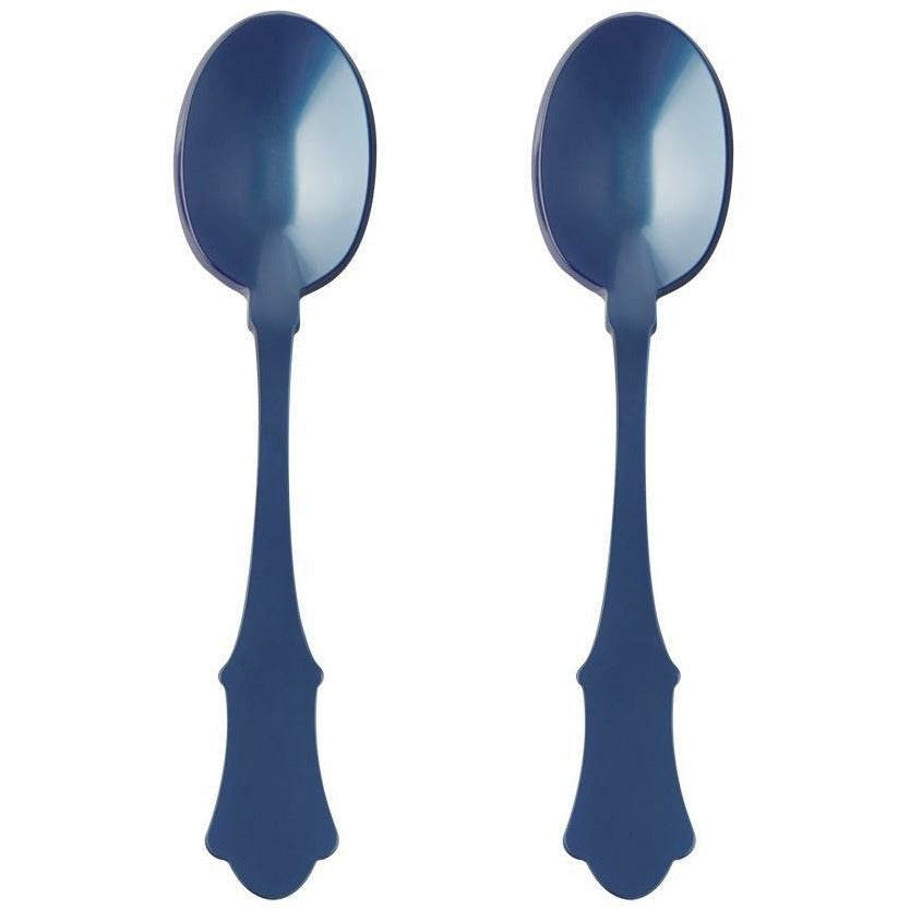 Sabre Paris Honorine acrylic serving spoons, set of 2, blue