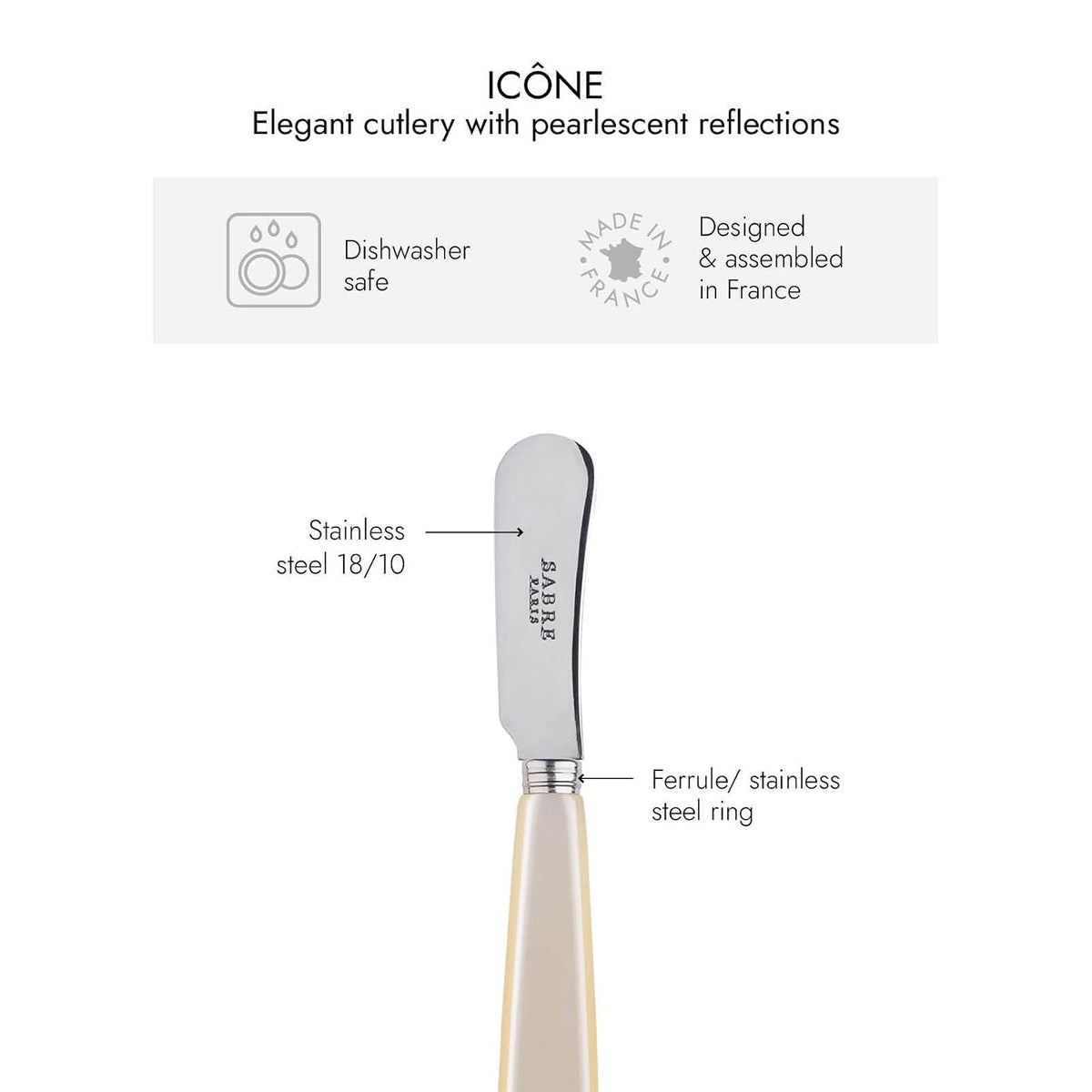 Sabre Paris Icône Butter Spreader Knife | 5.5" | Set of 2