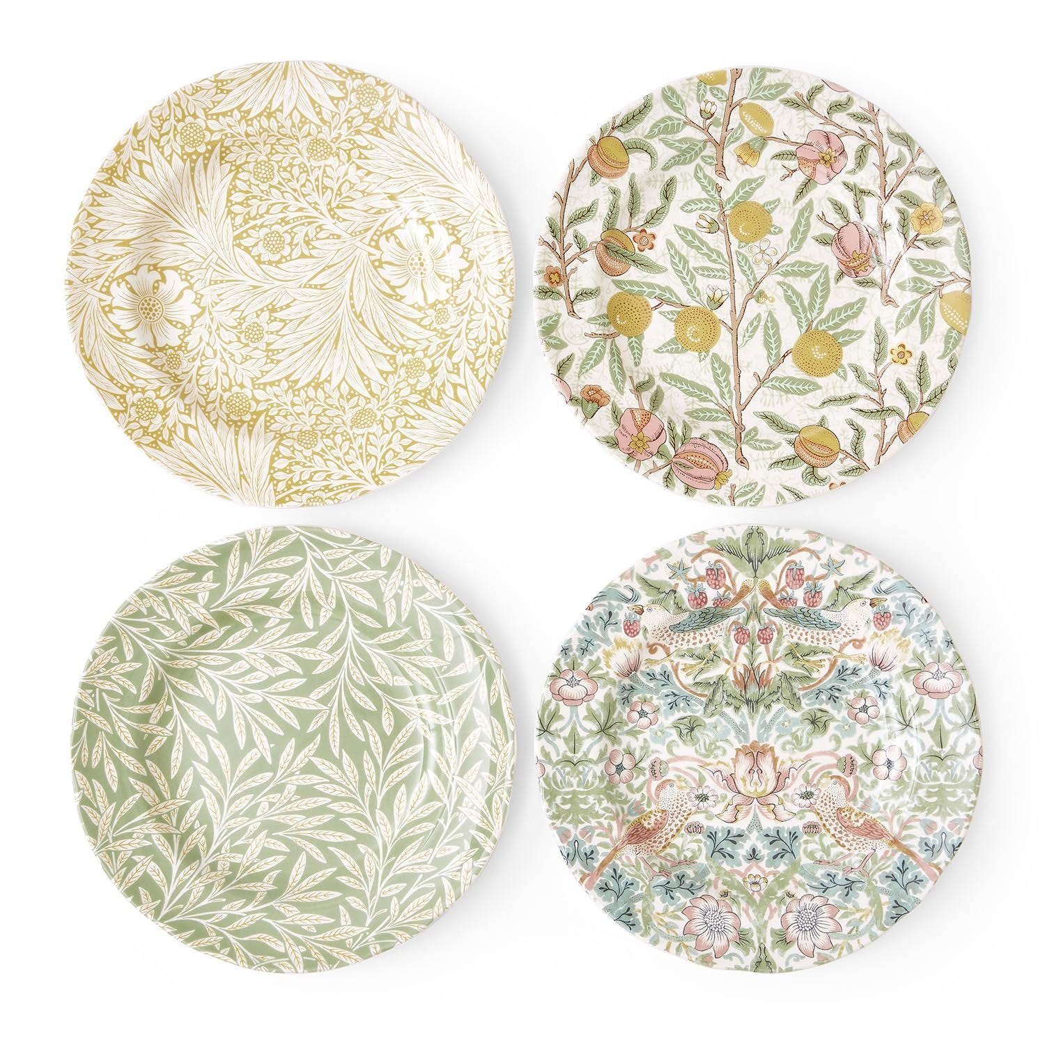 Morris & Co. Set of 4 Side Plates | Assorted Colors for Salad & Appetizers