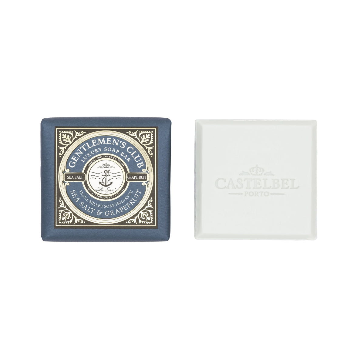 Castelbel Gentlemen's Club Sea Salt & Grapefruit 150g Luxury Triple Milled Soap Bar from Portugal