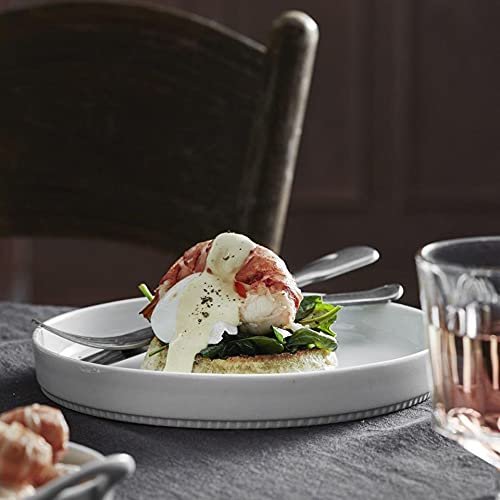 Pillivuyt France Toulouse, Deep White Porcelain Serving Plate, 8.5 Inches