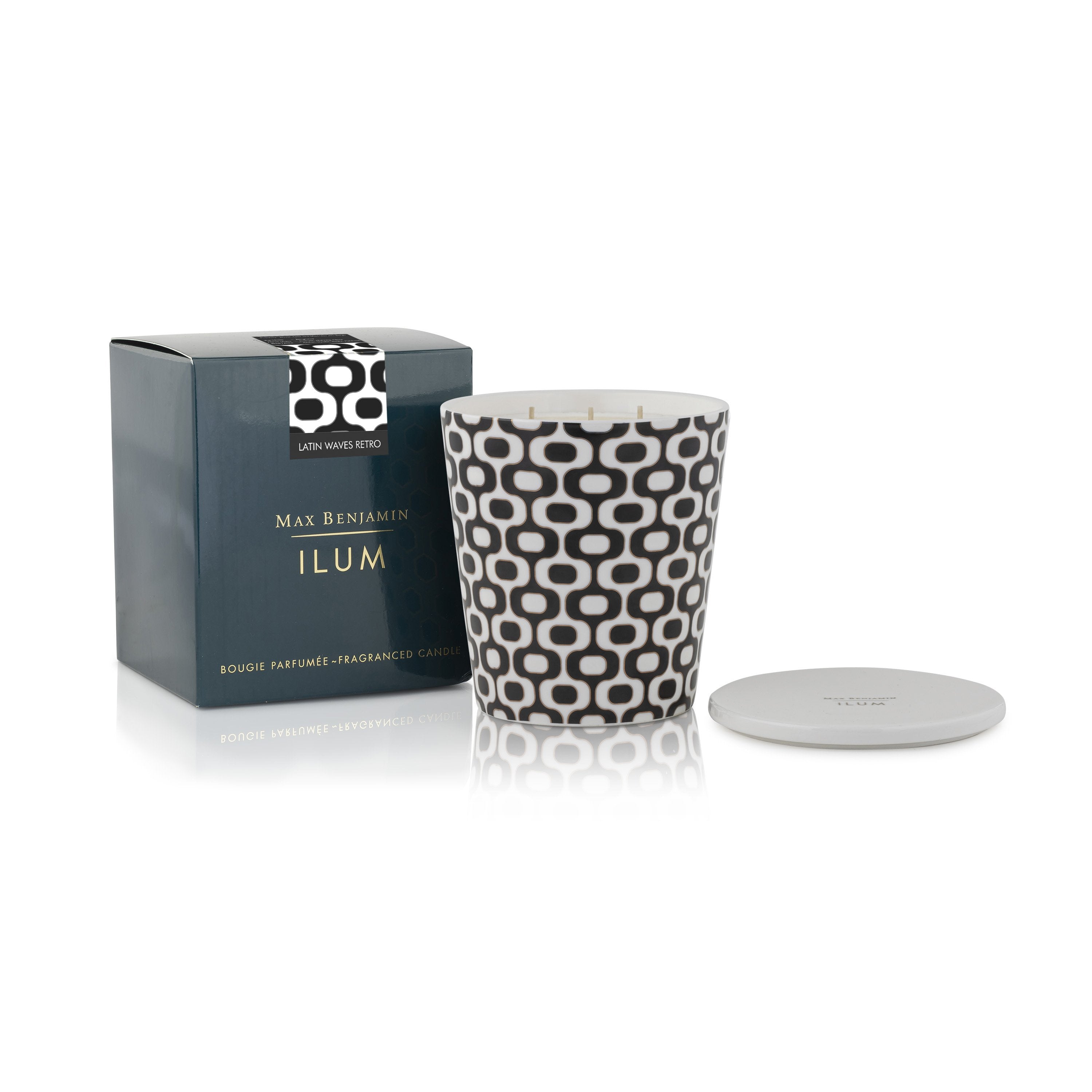 Ilum Latin Grooves candle inspired by Rio de Janeiro and Lisbon pavement art – 260 g natural wax