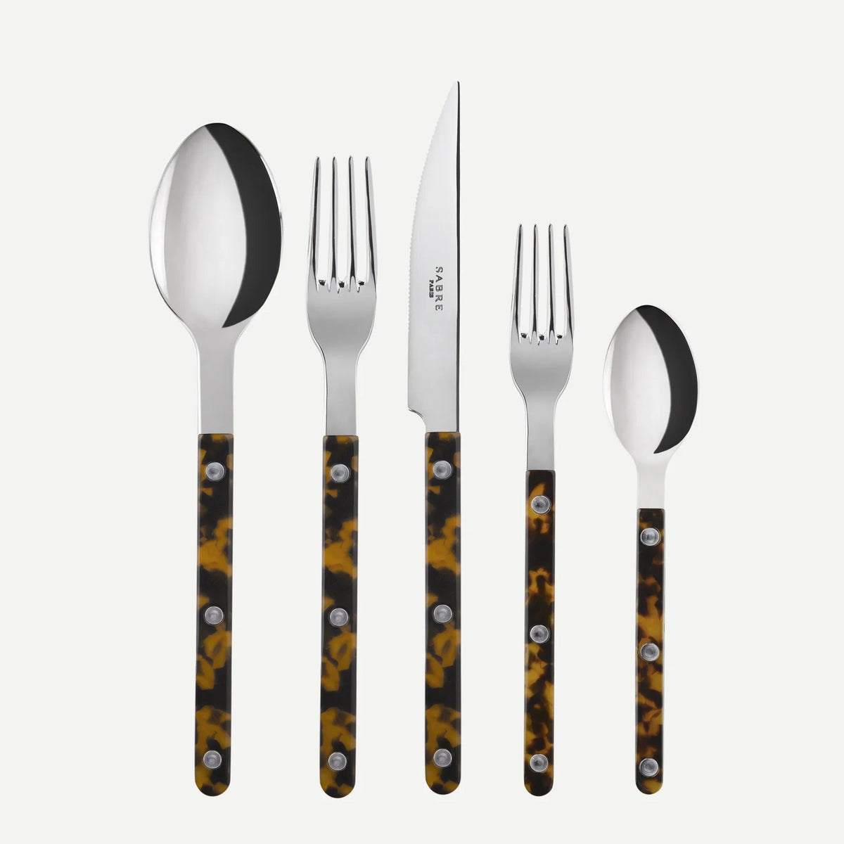 Bistrot Flatware Set 5 Piece Place Setting | Shiny Tortoise