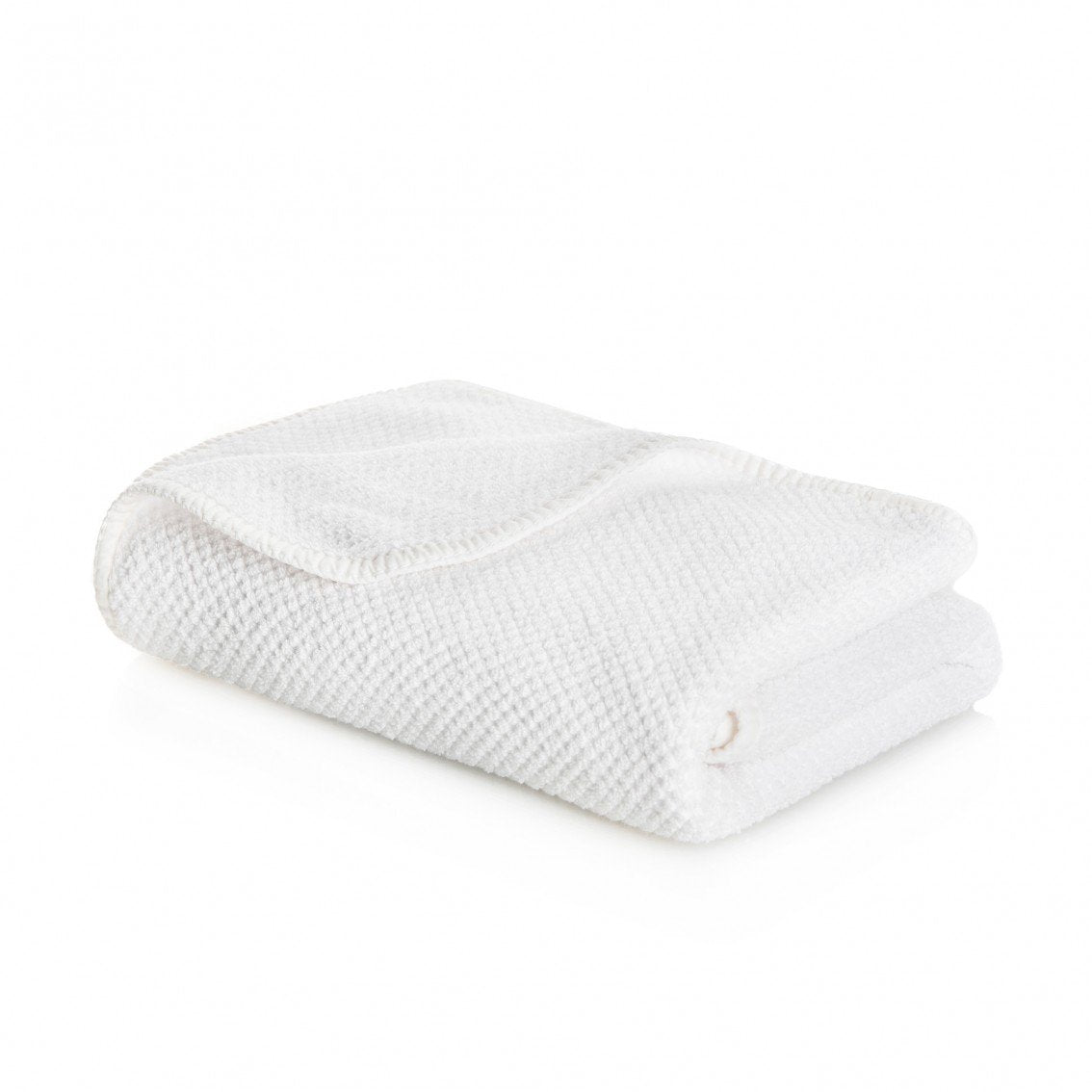 Graccioza Bee Waffle Towel Combed Cotton Collection | White