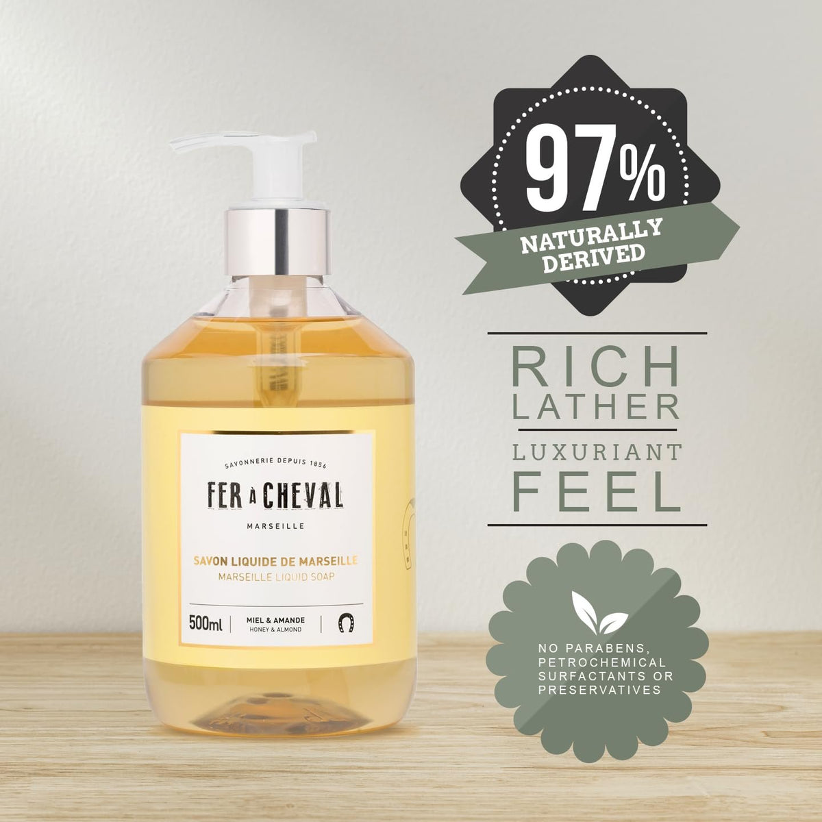 Fer a Cheval Marseille Liquid Soap Natural Vegetable Oil based | 500ml