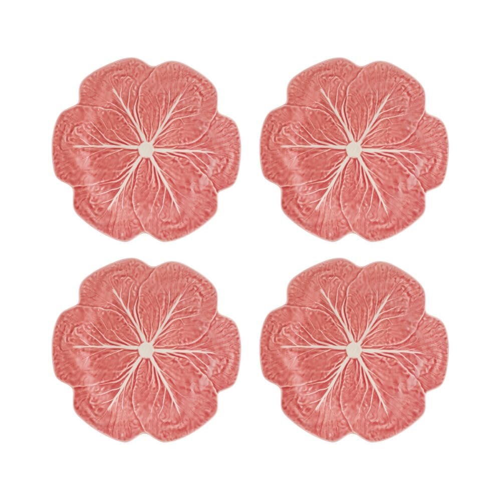 Bordallo Pinheiro Pink Cabbage Dinner Plate | Set of 4 | 10.4" D