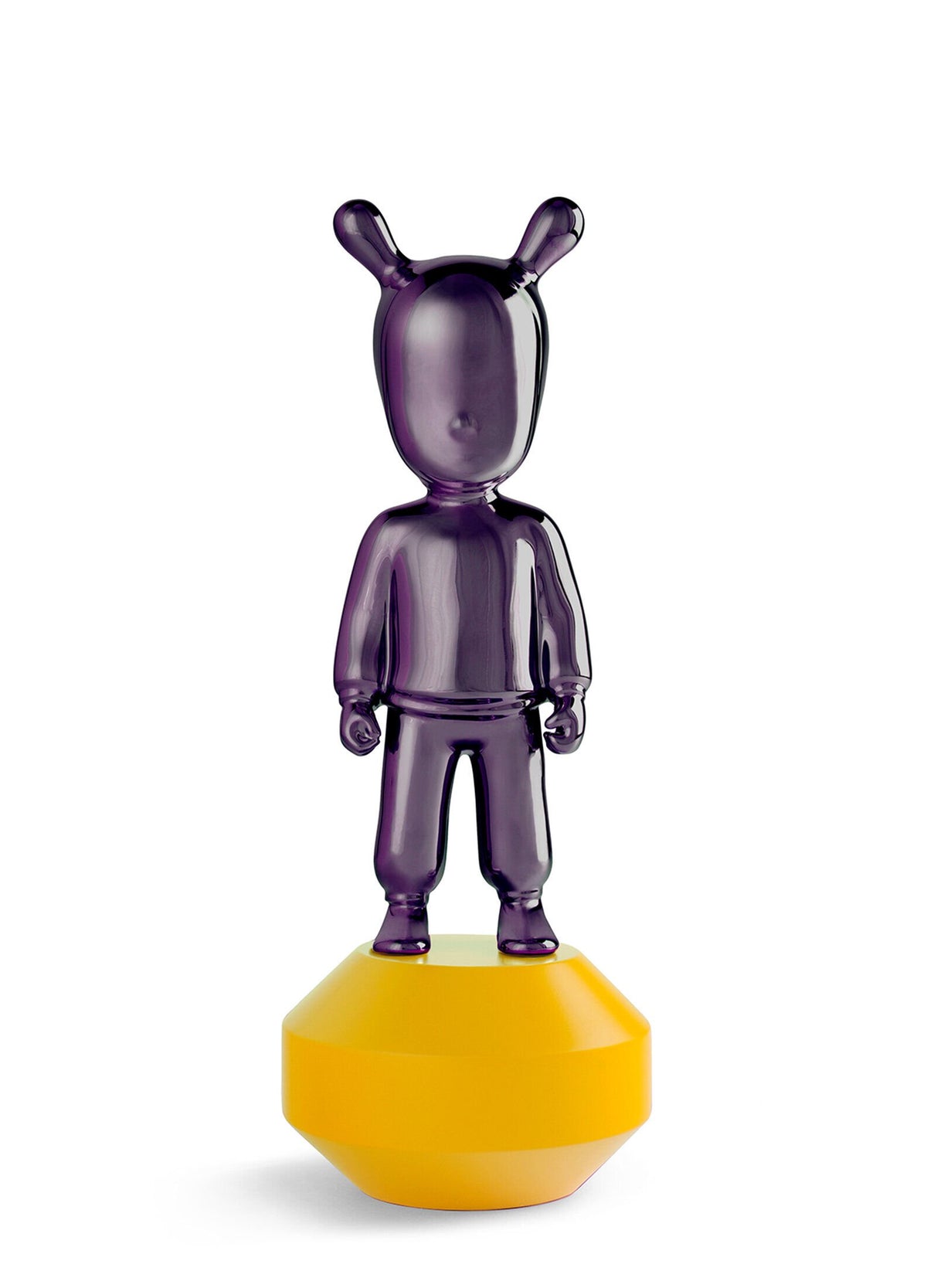 Lladró The Guest Little Purple on Yellow porcelain sculpture small model