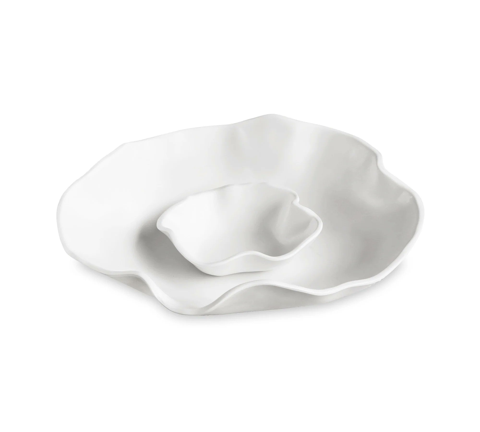 VIDA Nube White Chip Dip Bowl Beatriz Ball Serving Bowl