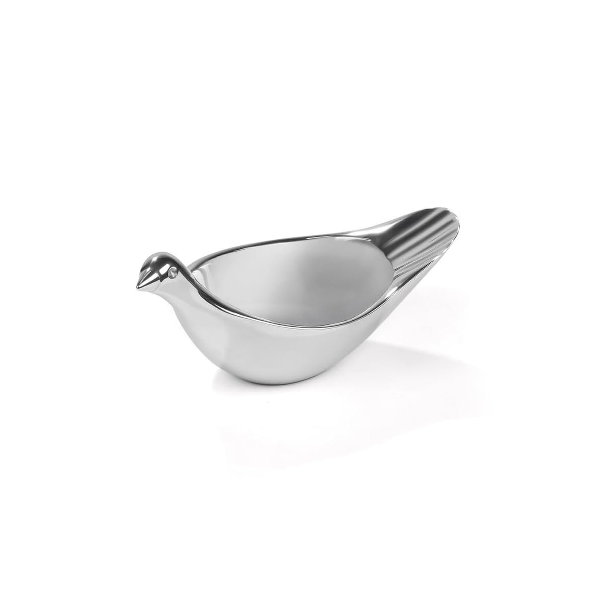 Nambé Dove-Shaped Decorative Bowl close-up showing sculpted alloy finish