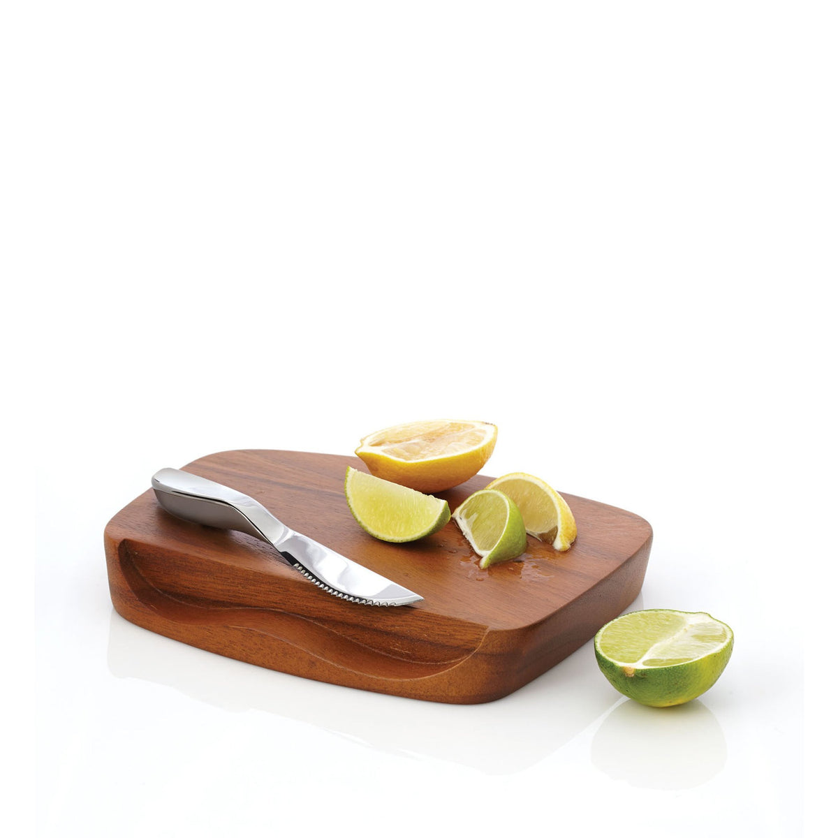 Nambe Blend Bar Board with Knife | Made of Acacia Wood and Stainless Steel