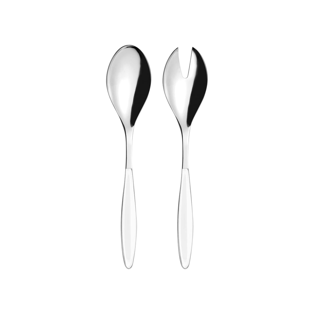Guzzini Feeling Salad Server Set Cutlery White 9.8" Stainless Steel