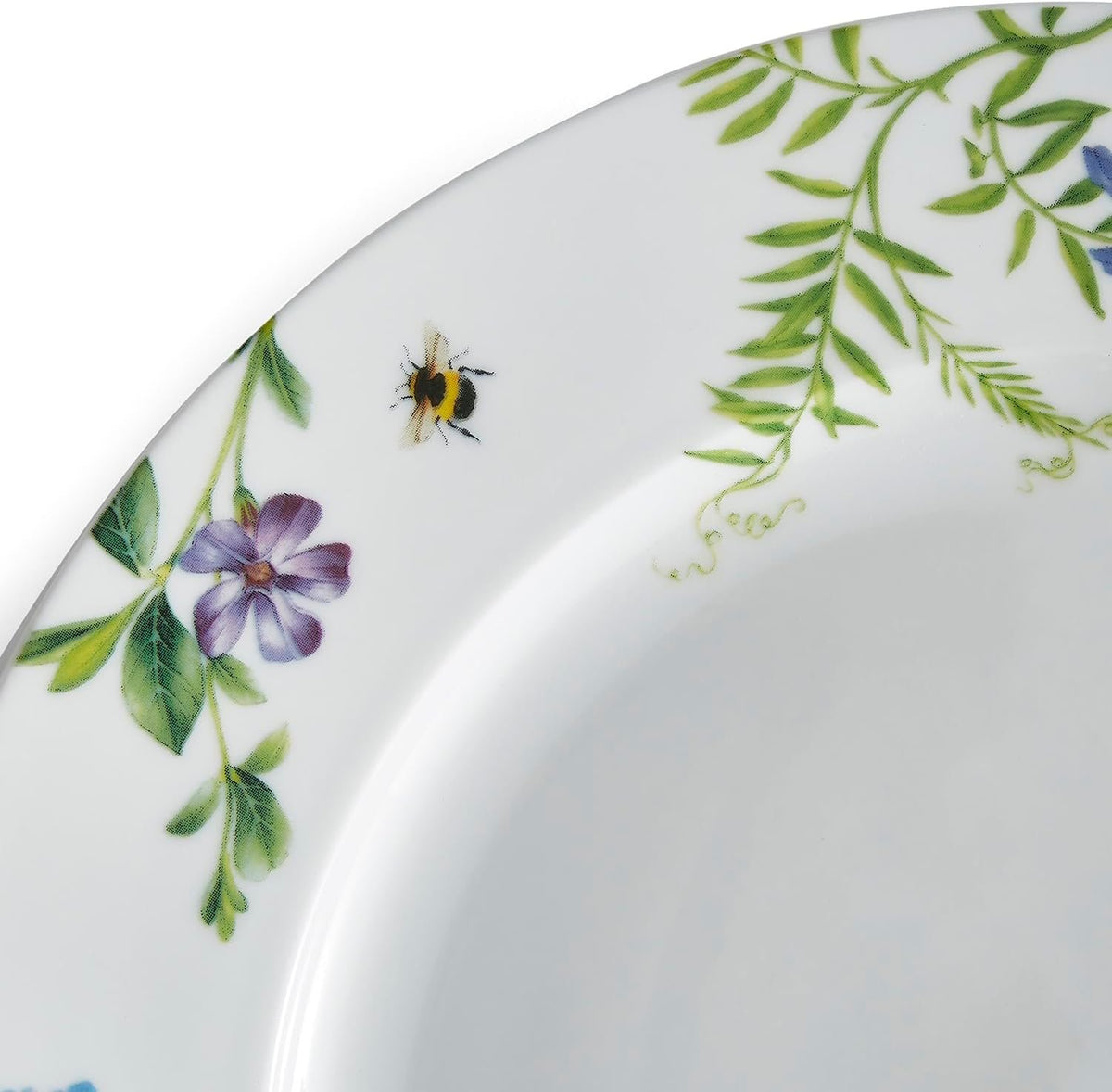 Portmeirion Bumble Bee Dinnerware Set (16 Piece Dish Set) | Floral Design