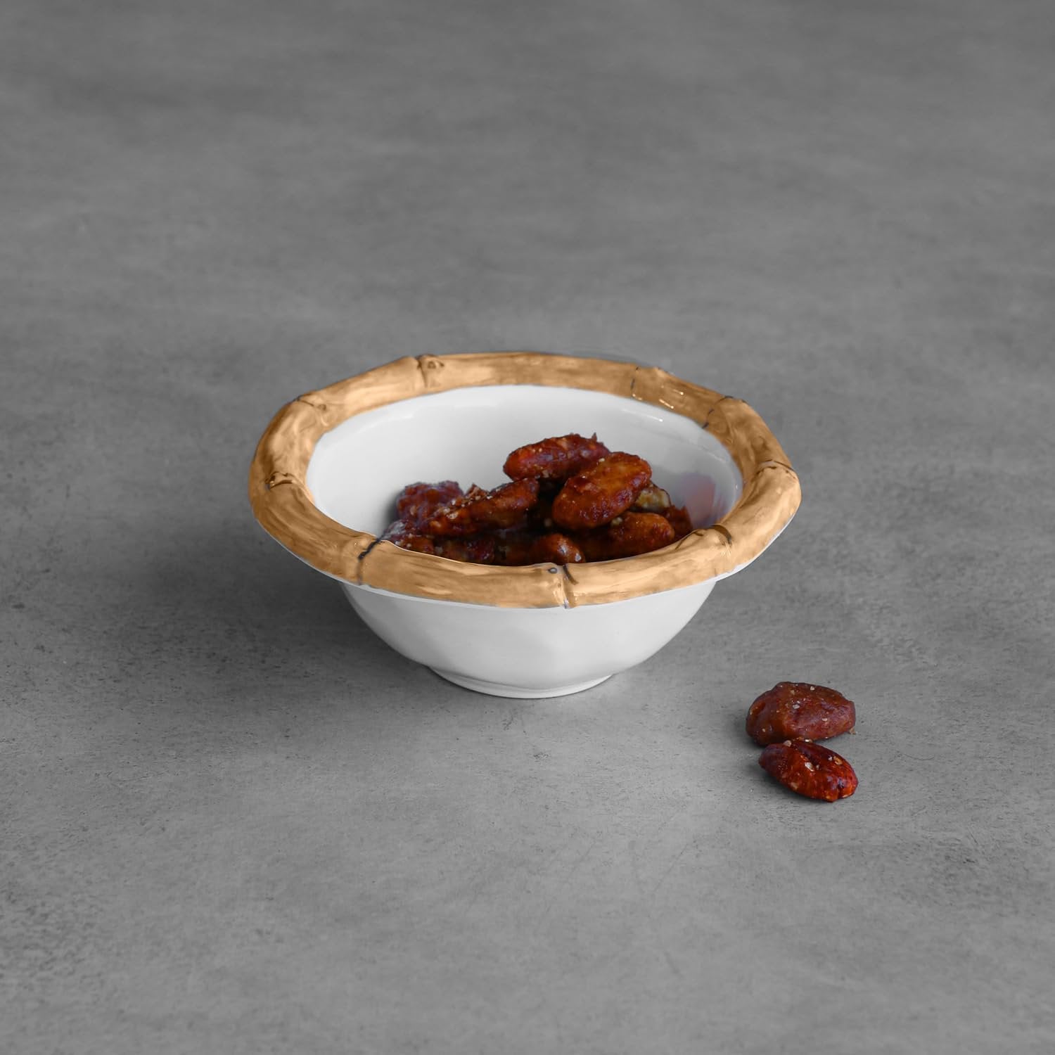 Beatriz Ball VIDA Bamboo mini dip bowl styled on dining table chip dip entertaining