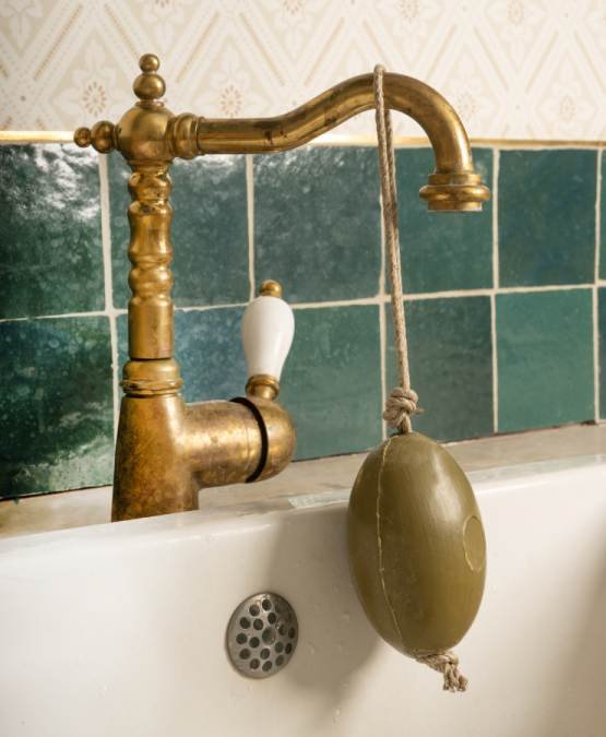 Marius Fabre Olive Oil Marseille Soap with Hanging Rope | Natural Soap Certified Palm Oil Free