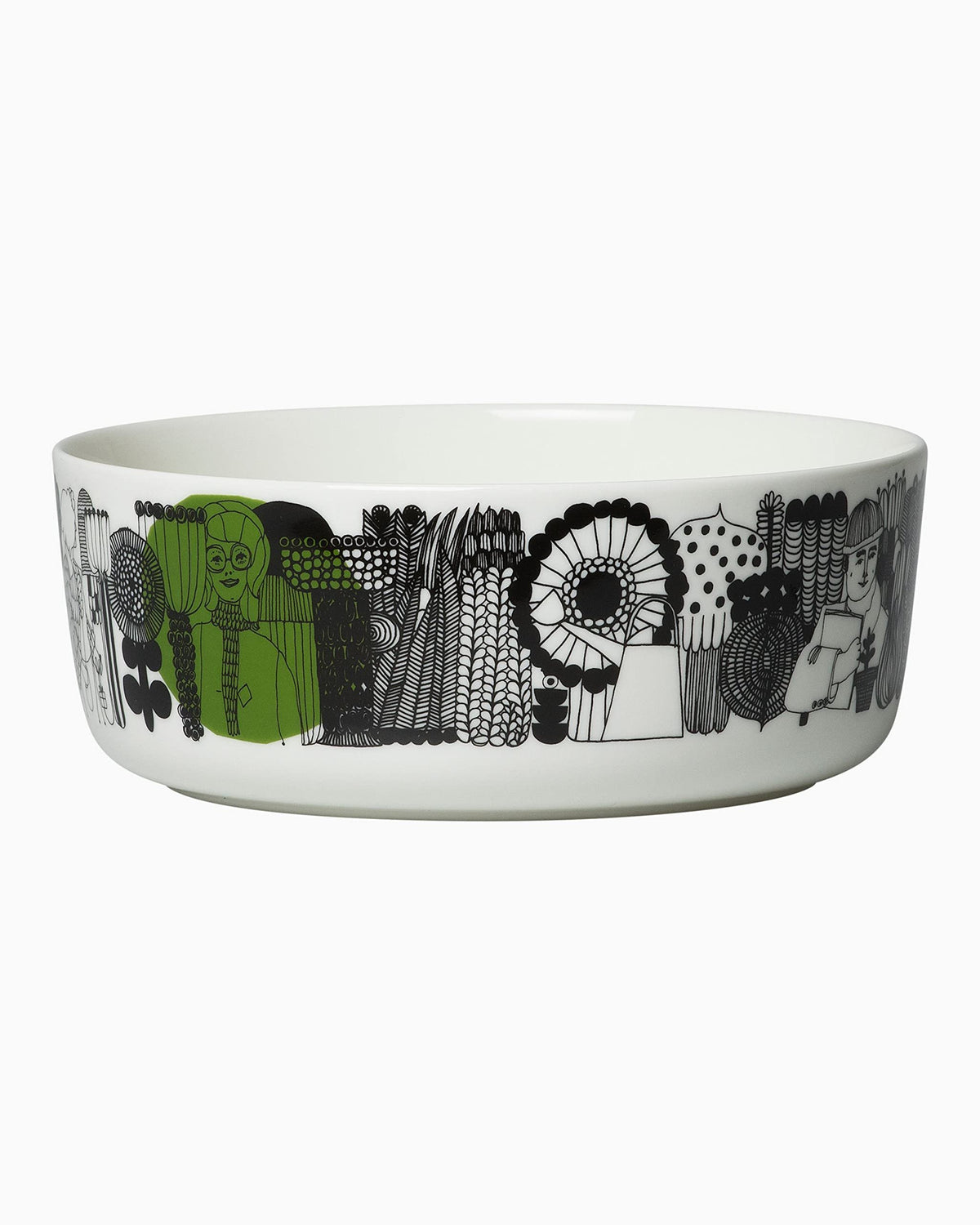 Oiva Siirtolapuutarha Large Serving Bowl  | Black & White Garden Design