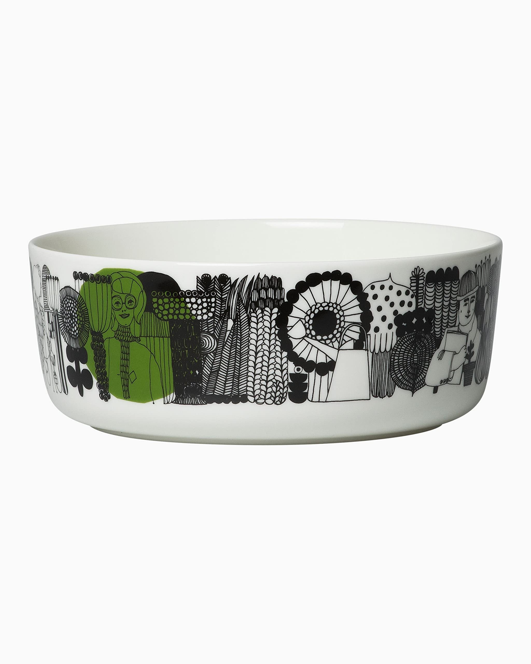 Oiva Siirtolapuutarha Large Serving Bowl  | Black & White Garden Design