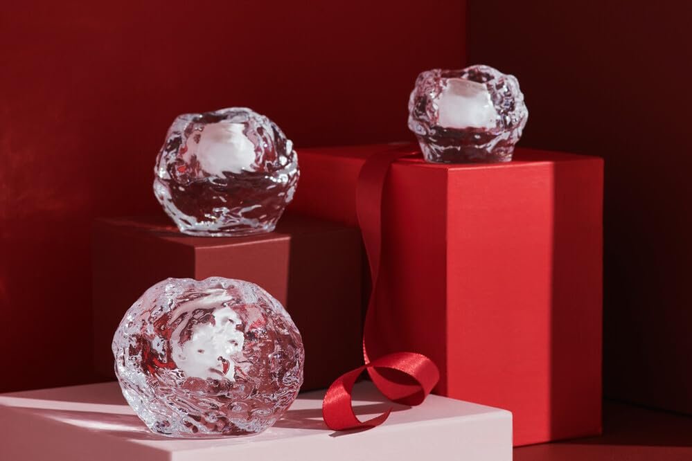 Kosta Boda Snowball Glass Votive Candle Holder