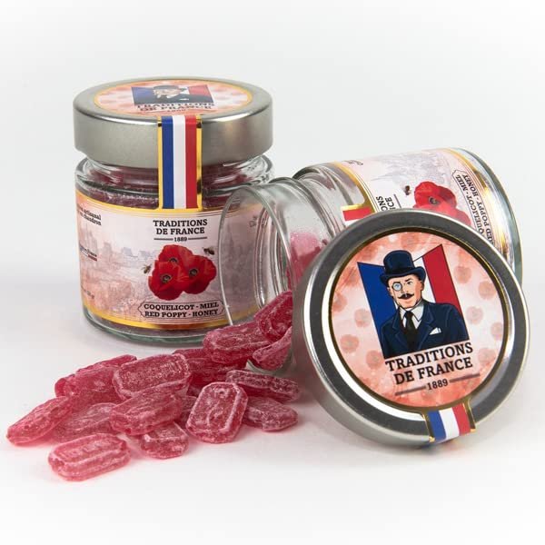 TRADITIONS DE FRANCE French Old Fashioned Hand Made Hard Candy in Gift Jars | Set of 2