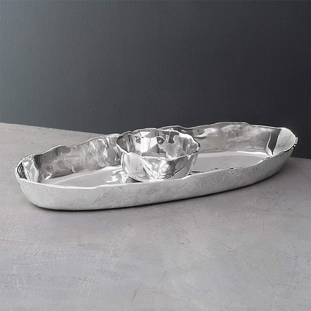 SOHO Brooklyn Deep Oval Chip & Dip Platter