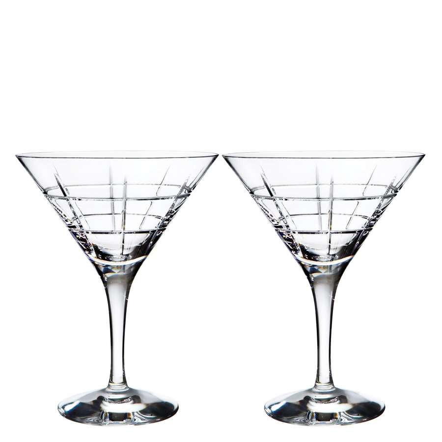 Orrefors Street Martini Glass Set of 2 (7oz each) Cocktail Martinis Cosmopolitan Drinks Barware