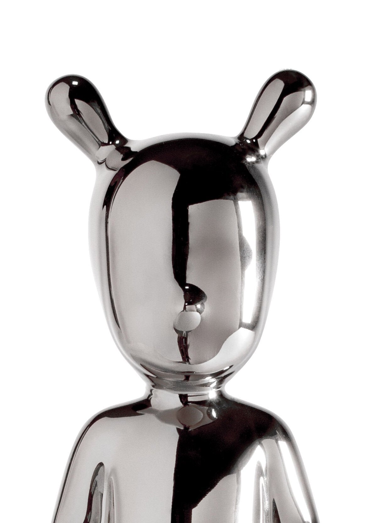 Lladró The Silver Guest small sculpture with polished silver finish – front view