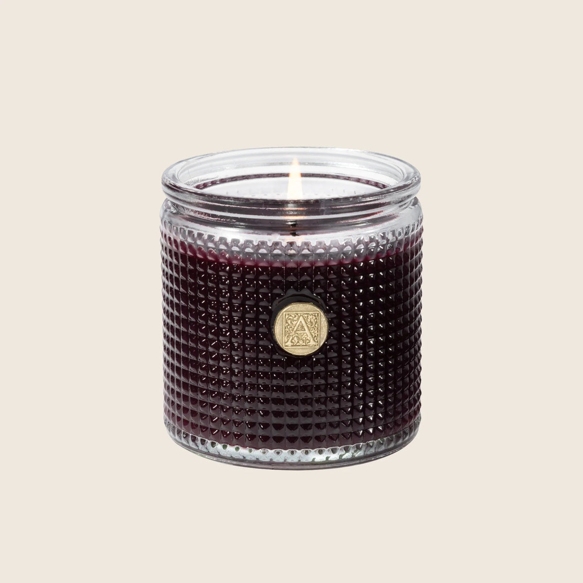 Scented Candle in Textured Glass | Autumn Cherry