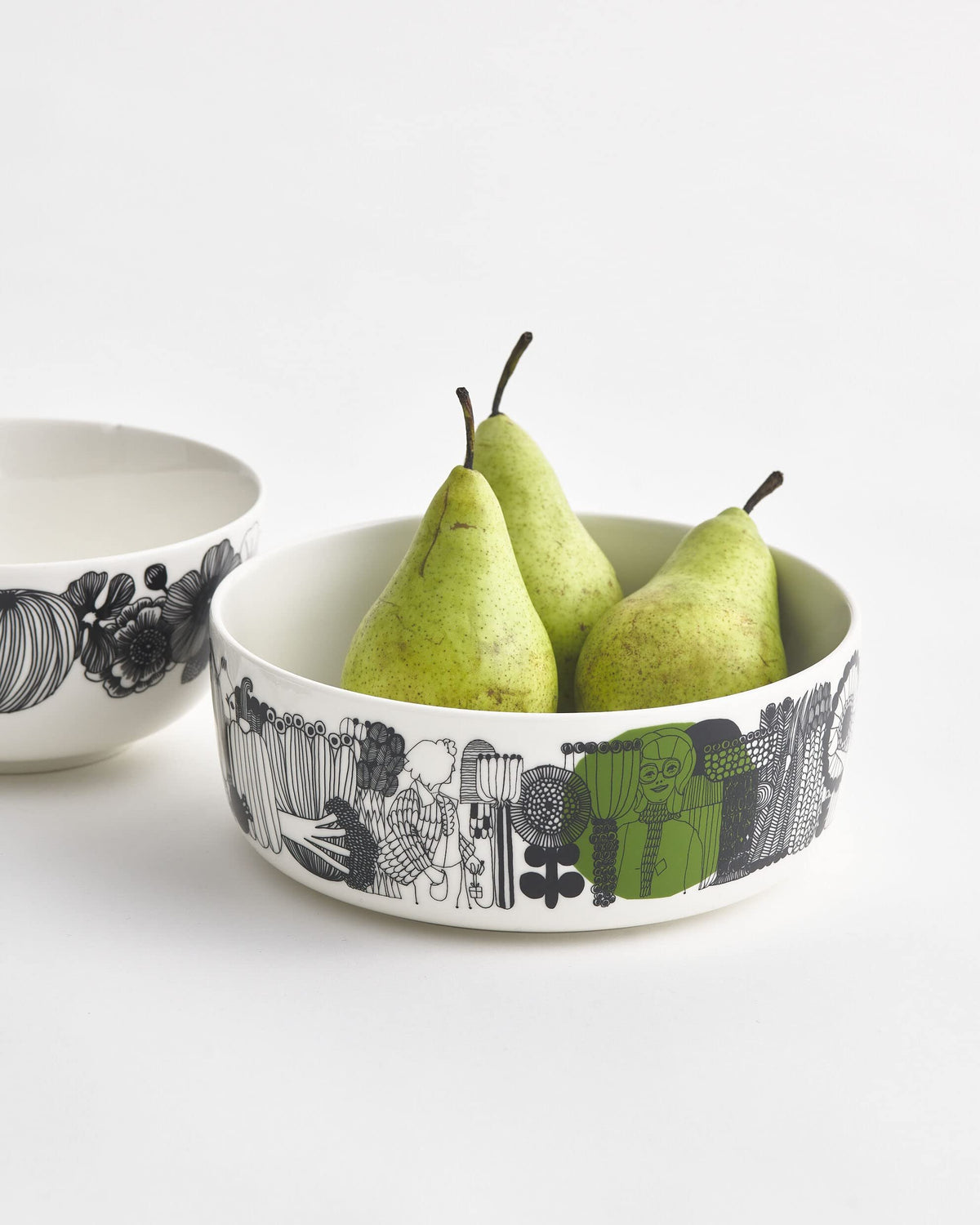 Oiva Siirtolapuutarha Large Serving Bowl  | Black & White Garden Design