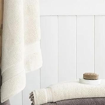 Garnier Thiebaut Elea 600GSM Bath Towels Set - 6pcs 100% Cotton Contains 2 Bath Towels, 2 Guest Towels, 2 Mittens - Super Soft Zero Twist (Ivory)