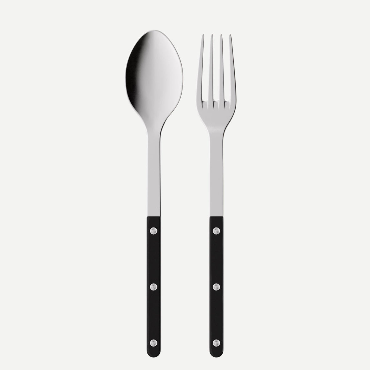 Sabre Paris Bistrot black serving fork and spoon set, 10.6 inch