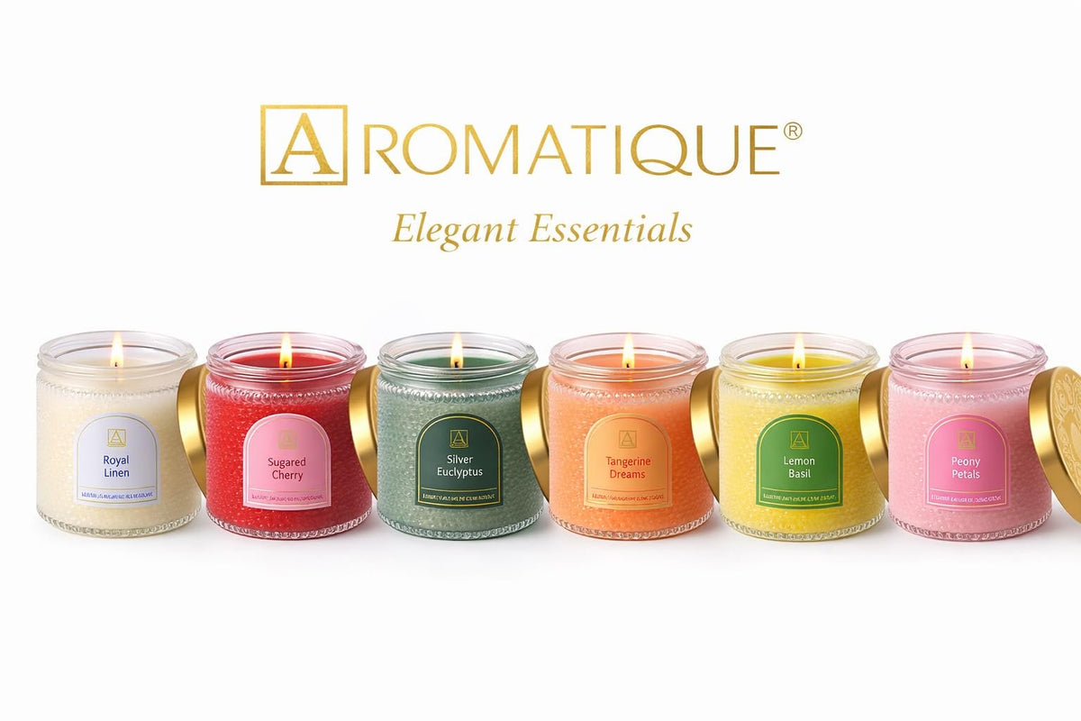 Aromatique, Textured, Elegant Candle 6-oz , Home Fragrance Candle for Relaxing atomosphere, Living Room & Bedroom