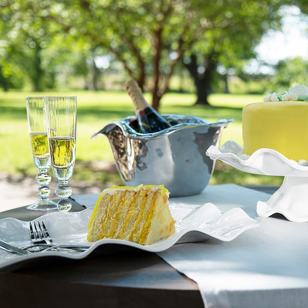 VIDA Havana Long Rectangular Tray in White Melamine