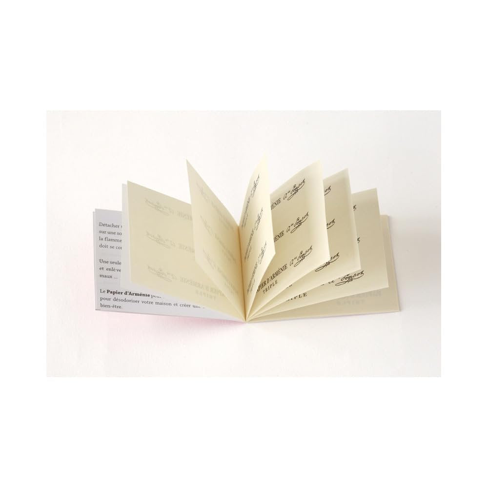 Papier d'Armenie, Rose Booklet (12 sheets) Burning Papers Scents of Romance French Incense