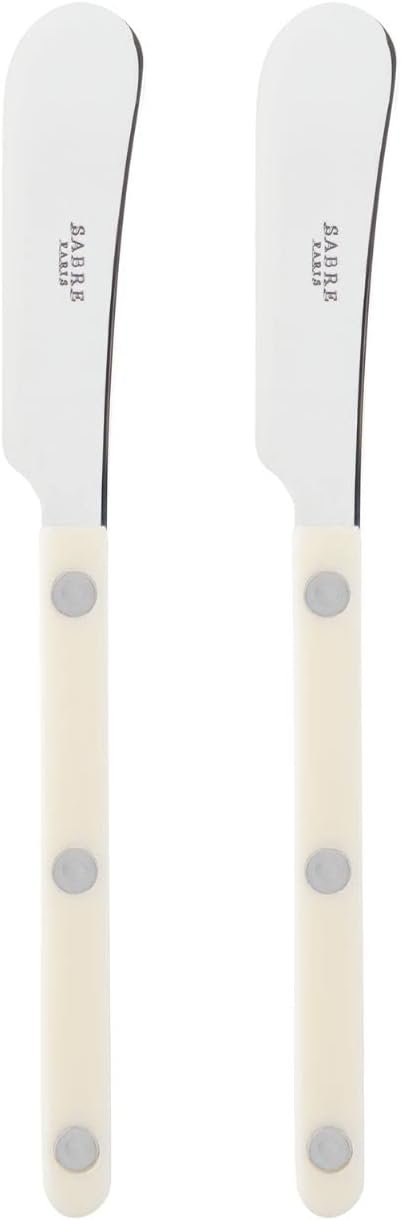 Bistrot Stainless Steel Spreader Knives | Shiny Ivory | Set of 2