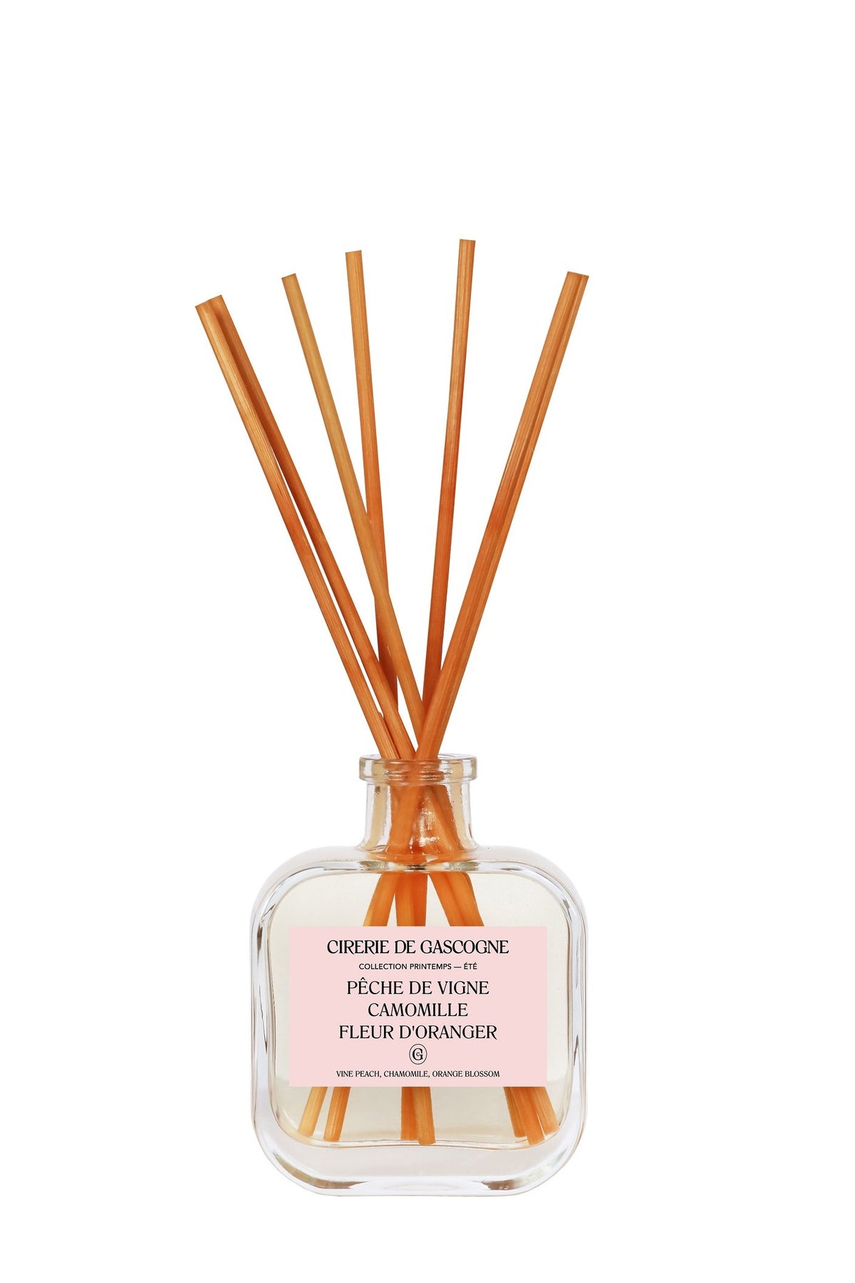 Cirerie de Gascogne, Vine Peach, Chamomille, Orange Blossom Reed Diffuser Log Lasting Fragrance 26.4 FlOz