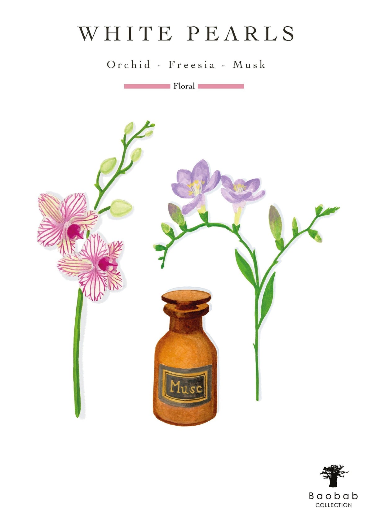 Baobab WHITE PEARLS Scented Candle | Floral Musk Fragrance