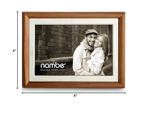 Nambé Hayden Picture Frame back view showing tabletop stand