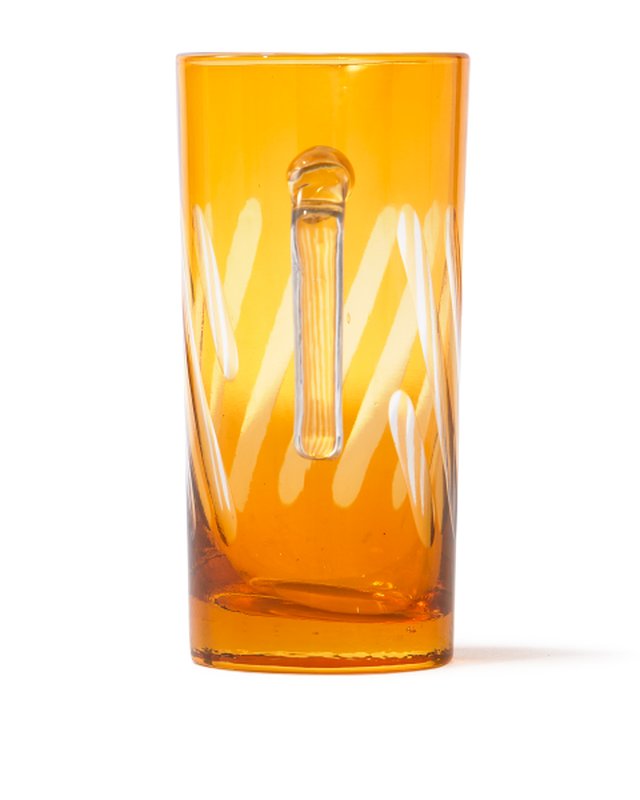 PolsPotten Tubular Glass Pitcher for Cold Beverages | Orange