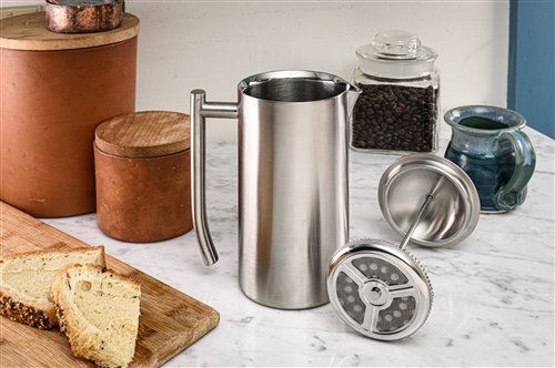 Frieling French Press | Brushed Stainless Steel | Double-Wall Insulated Coffee Maker