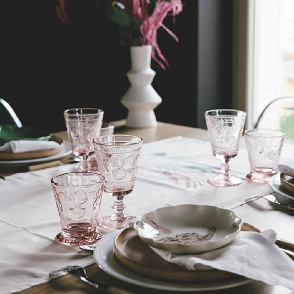 La Rochere Versailles Stemmed Glass Rose Pink – Set of 6