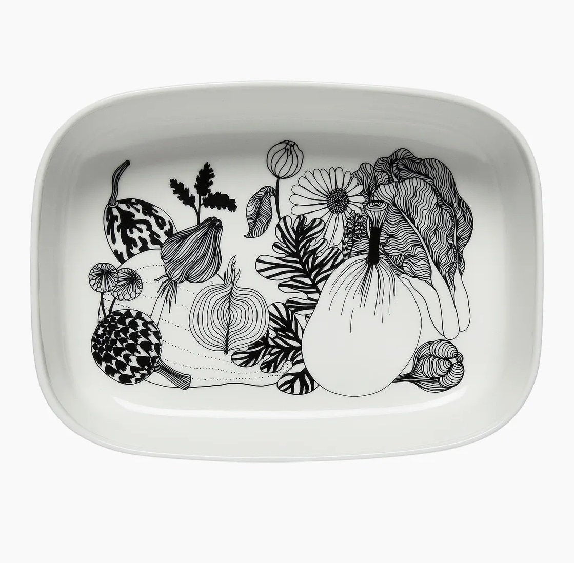 Siirtolapuutarha Oiva Stoneware Baking & Serving Dish | Black & White City Garden