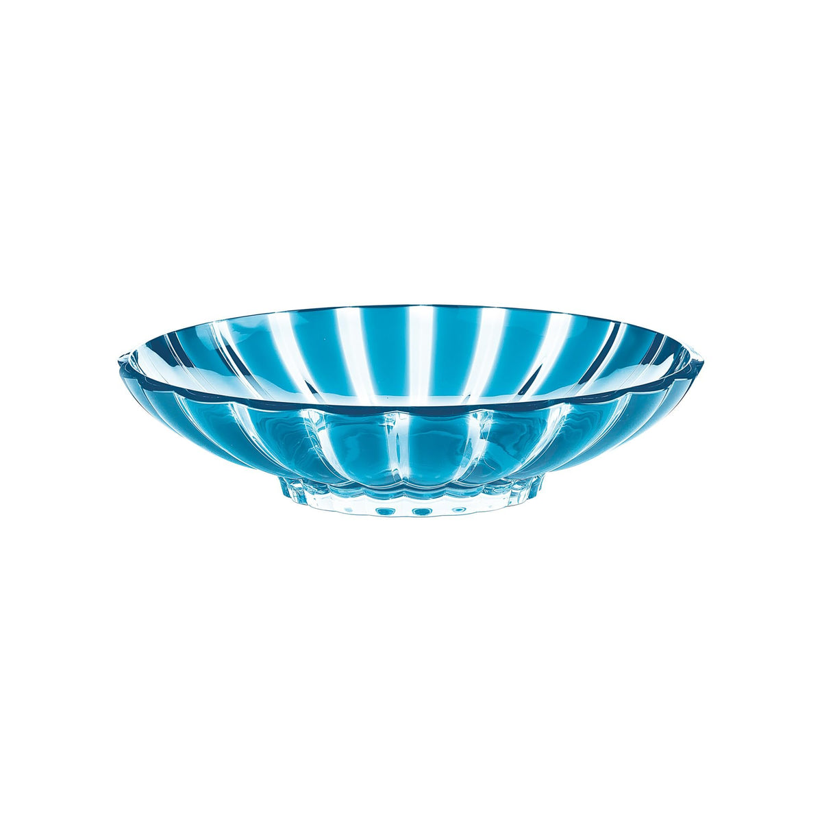 Guzzini Dolcevita Centerpiece Turquoise Fruit Bowl Turtleneck Oval (14.7"L)