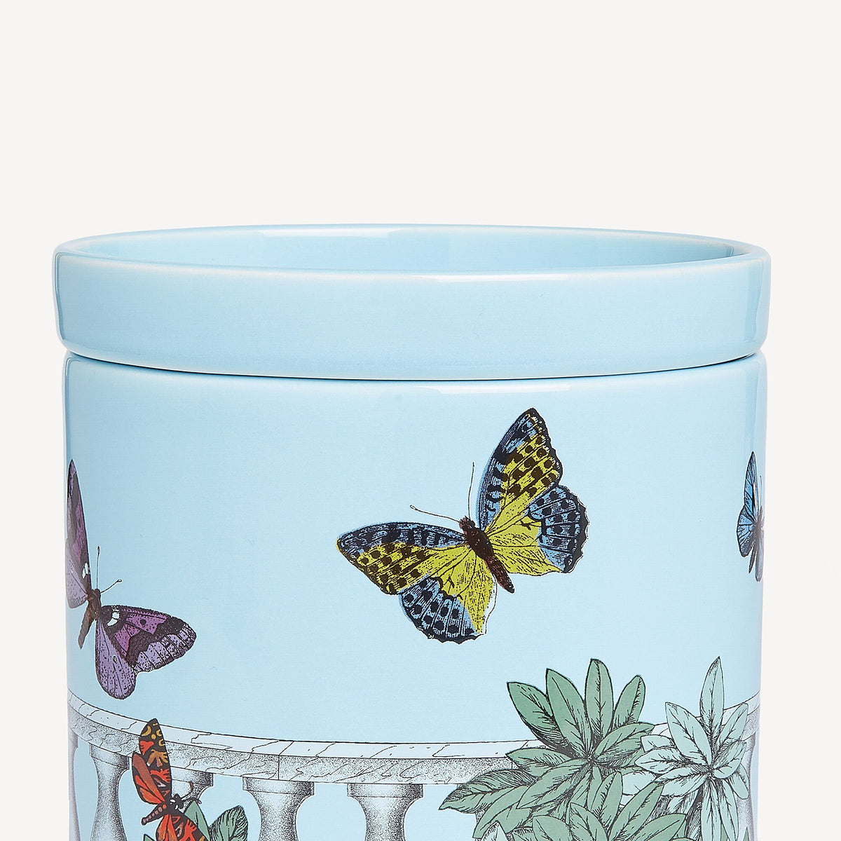 Fornasetti Scented Candle Large Giardino Segret Butterfly | NEL MENTRE large scented candle Décor Farfalle e Balaustra - Fragrance Giardino Segreto 1020g