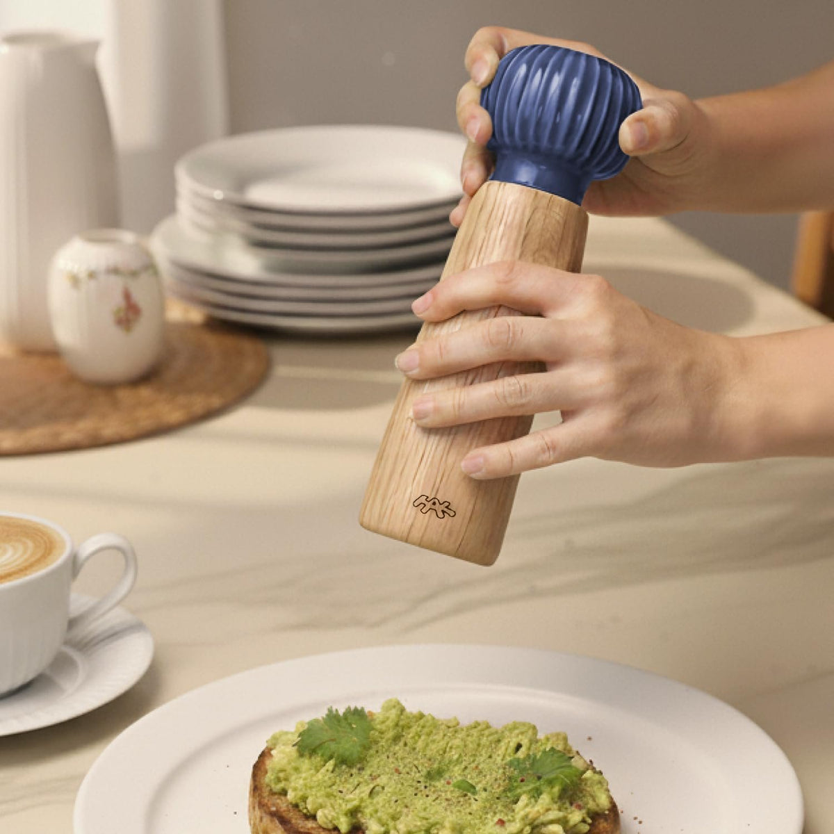 Kahler Hammershoi Salt and Pepper Grinder,  Denmark Designed by Hans-Christian Bauer